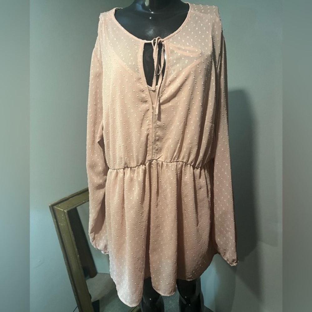 Blush Pink Torrid Plus Size Long Sleeve
Blouse